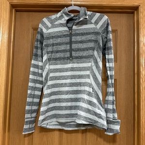 lululemon athletica Gray Striped Women's Top